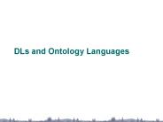 DLs and Ontology Languages