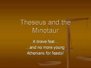 Theseus and the Minotaur