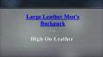Large Travelling Leather Backpack - High On Leather PowerPoint PPT Presentation