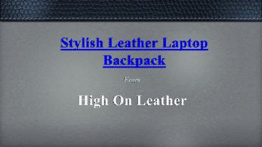 Handmade Leather Laptop Bags - High On Leather
