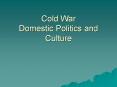 Cold War Domestic Politics and Culture PowerPoint PPT Presentation