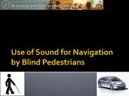 Use of Sound for Navigation by Blind Pedestrians