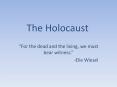 The Holocaust PowerPoint PPT Presentation