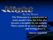 By Elie Wiesel