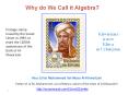 Why do We Call it Algebra? PowerPoint PPT Presentation