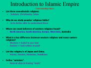 Introduction to Islamic Empire
