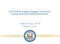 2015 COSCDA Program Managers Conference: Ending Youth and Family Homelessness PowerPoint PPT Presentation