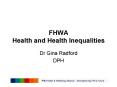 FHWA Health and Health Inequalities PowerPoint PPT Presentation