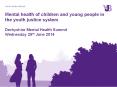 Mental health of children and young people in the youth justice system Derbyshire Mental Health Summit Wednesday 25th June 2014 PowerPoint PPT Presentation