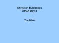 Christian%20Evidences%20APLA%20Day%202 PowerPoint PPT Presentation