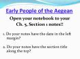 Early People of the Aegean PowerPoint PPT Presentation