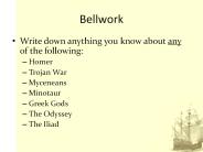 Bellwork