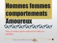 Hommes femmes comportements Amoureux PowerPoint PPT Presentation