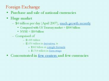 Foreign Exchange