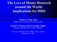 The Love of Money Research around the World: Implications for HRD PowerPoint PPT Presentation