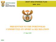 DRAFT SRSA STRATEGIC PLAN: