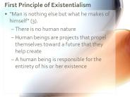 First Principle of Existentialism