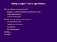 Using Subject-Verb Agreement PowerPoint PPT Presentation