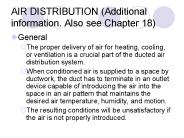 AIR DISTRIBUTION (Additional information. Also see Chapter 18)