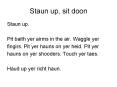 Staun up, sit doon PowerPoint PPT Presentation