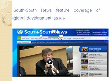 South-South News feature coverage of global development issues