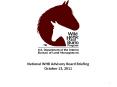 National WHB Advisory Board Briefing October 13, 2011 PowerPoint PPT Presentation
