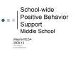 School-wide Positive Behavior Support Middle School PowerPoint PPT Presentation