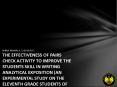 NIRNA NIRMALA, 2201407073 THE EFFECTIVENESS OF PAIRS CHECK ACTIVITY TO IMPROVE THE STUDENTS SKILL IN WRITING ANALYTICAL EXPOSITION (AN EXPERIMENTAL STUDY ON THE ELEVENTH GRADE STUDENTS OF SMA NEGERI 1 PEMALANG IN THE ACADEMIC YEAR OF 2010/2011) PowerPoint PPT Presentation