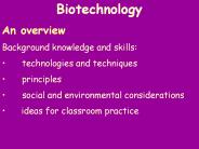 Biotechnology