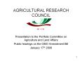 AGRICULTURAL RESEARCH COUNCIL PowerPoint PPT Presentation