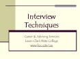 Interview Techniques PowerPoint PPT Presentation