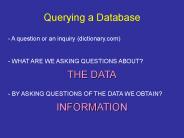 Querying a Database