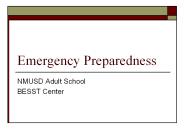 Emergency Preparedness