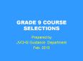 GRADE 9 COURSE SELECTIONS PowerPoint PPT Presentation