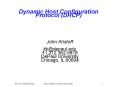 Dynamic Host Configuration Protocol (DHCP) PowerPoint PPT Presentation