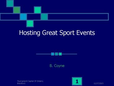 Hosting Great Sport Events