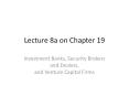 Lecture 8a on Chapter 19 PowerPoint PPT Presentation