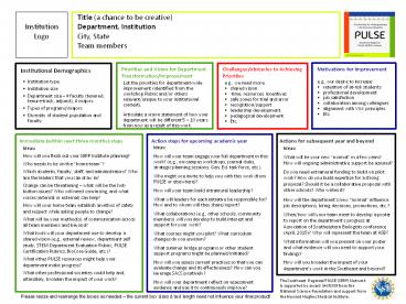 Title (a chance to be creative)