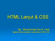 HTML Lanjut