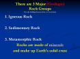 There are 3 Major (Geologic) Rock Groups Not the Rolling Stones, Kiss, or Van Halen PowerPoint PPT Presentation