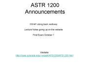 ASTR 1200 Announcements