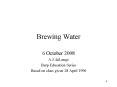 Brewing Water PowerPoint PPT Presentation