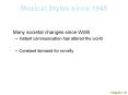 Musical%20Styles%20since%201945 PowerPoint PPT Presentation