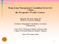 Hong Kong Management Consulting Service for China  PowerPoint PPT Presentation