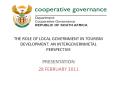 THE ROLE OF LOCAL GOVERNMENT IN TOURISM DEVELOPMENT: AN INTERGOVERNMETAL PERSPECTIVE PowerPoint PPT Presentation