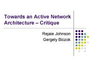 Towards an Active Network Architecture 