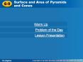Surface and Area of Pyramids       and Cones PowerPoint PPT Presentation