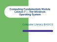 Computing Fundamentals Module Lesson 7  PowerPoint PPT Presentation