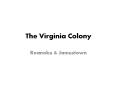 The Virginia Colony PowerPoint PPT Presentation