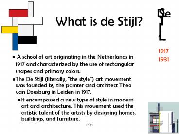 What is de Stijl?
